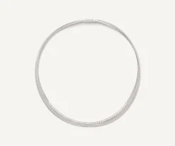 Necklaces-Marco Bicego 18K White Gold Collar With Diamonds Whitegold