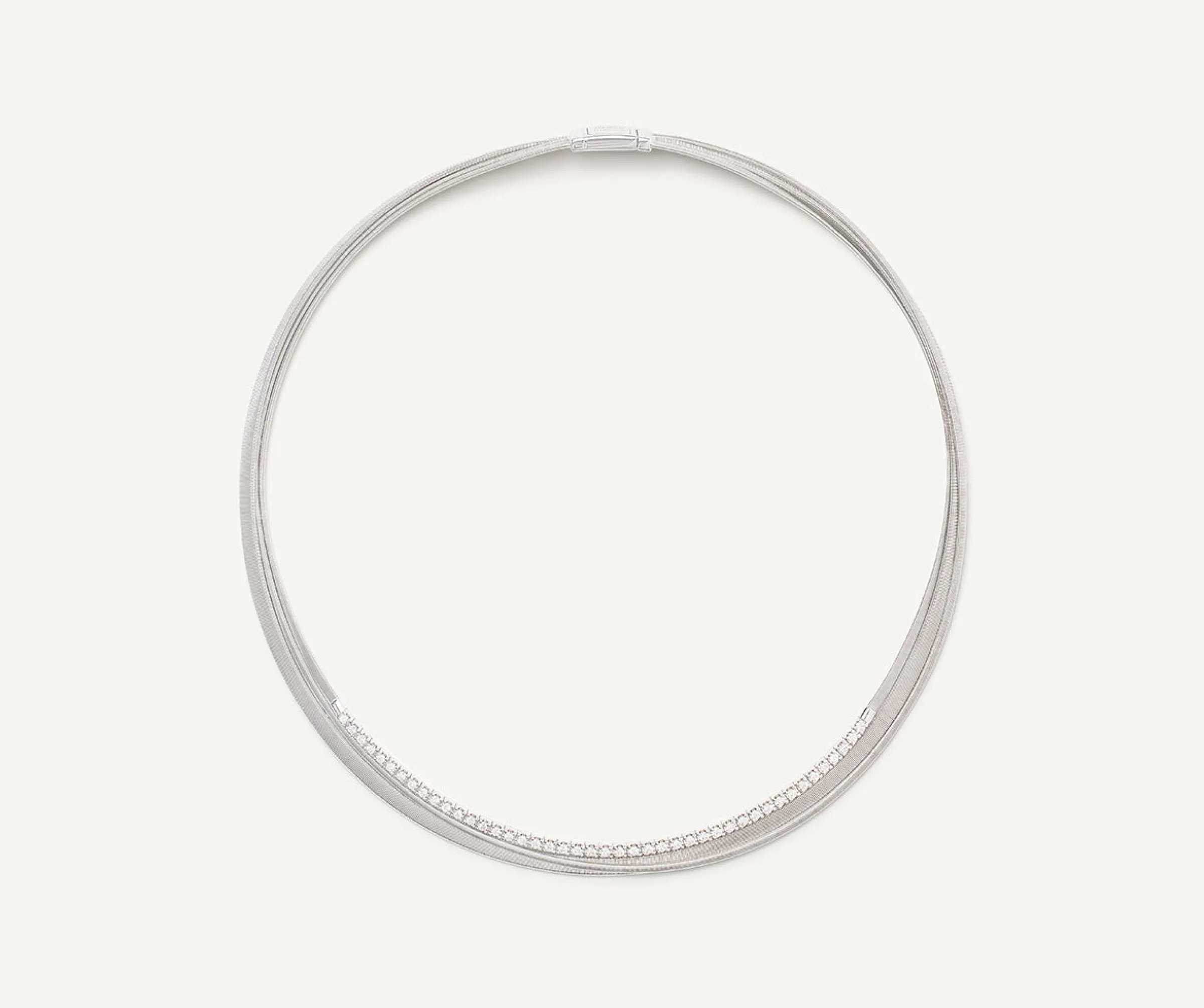 Necklaces-Marco Bicego 18K White Gold Collar With Diamonds Whitegold