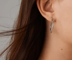 Earrings-Marco Bicego 18K White Gold Diamond Hoops Whitegold