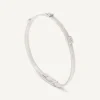 Bracelets-Marco Bicego 18K White Gold Medium Stackable Bracelet With 3 Diamonds Stations Whitegold