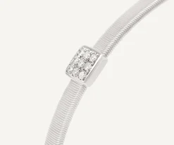 Bracelets-Marco Bicego 18K White Gold Medium Stackable Bracelet With Diamonds Whitegold