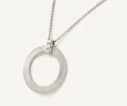 Pendants | Necklaces-Marco Bicego 18K White Gold Pendant With Diamonds Whitegold