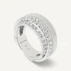 Rings-Marco Bicego 18K White Gold 4-Strand Coil Ring With 3 Diamond Pavé Bands Yellowgold