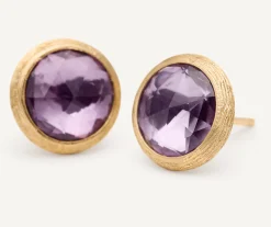 Earrings-Marco Bicego 18K Yellow Gold Amethyst Stud Earrings YellowGold