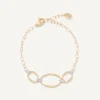 Bracelets-Marco Bicego 18K Yellow Gold and Diamond 3-Link Station Bracelet Yellowgold