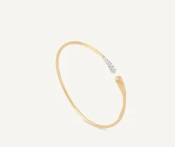 Bracelets-Marco Bicego 18K Yellow Gold and Diamond Kissing Cuff Yellowgold