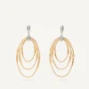 Earrings-Marco Bicego 18K Yellow Gold and Diamond Concentric Earrings Yellowgold