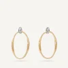 Earrings-Marco Bicego 18K Yellow Gold and Diamond Link Studs Yellowgold