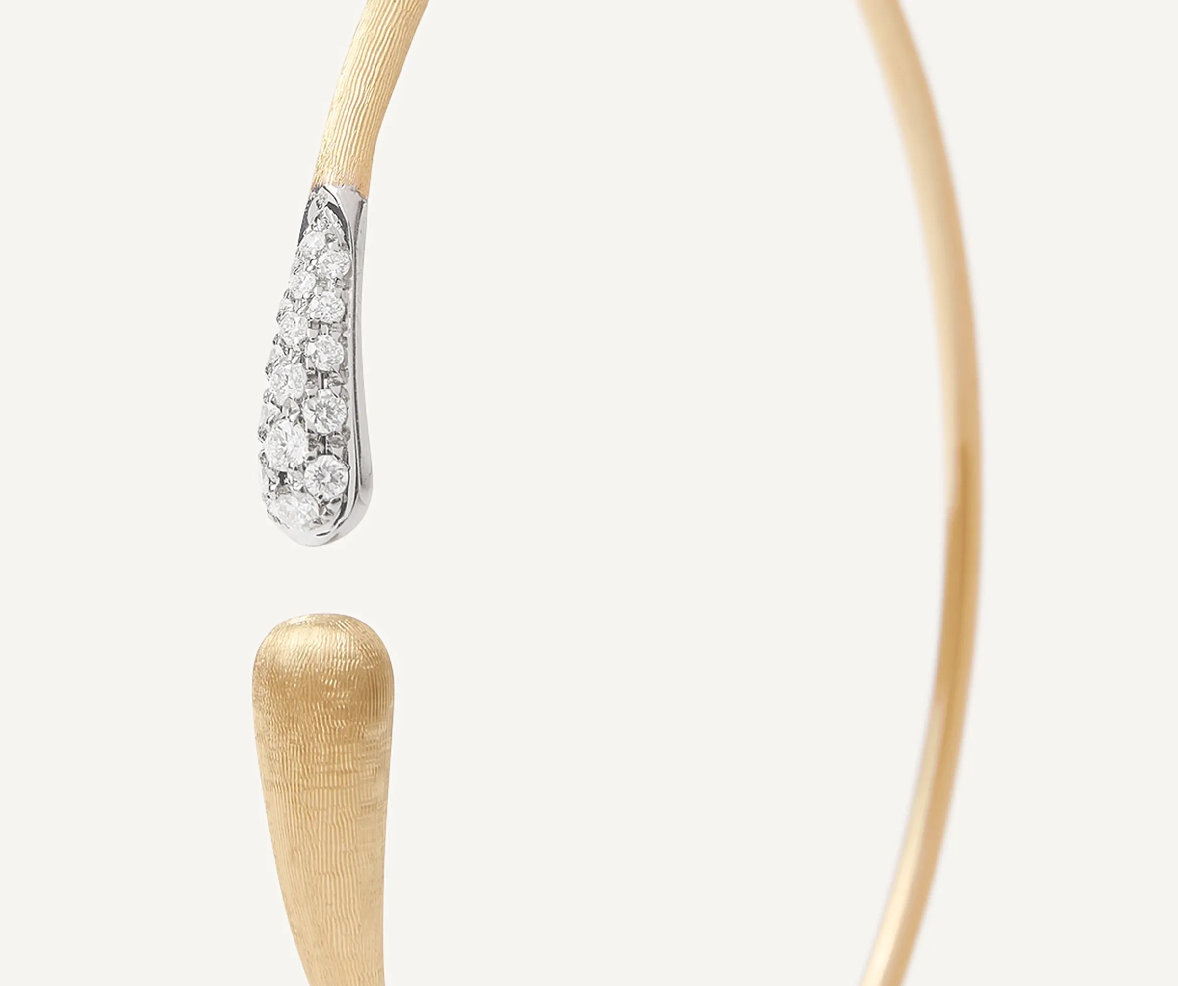 Bracelets-Marco Bicego 18K Yellow Gold and Diamond Kissing Cuff Yellowgold