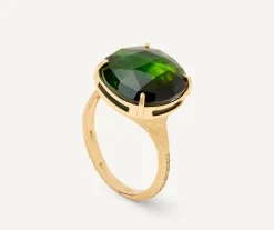 Rings-Marco Bicego 18K Yellow Gold and Green Tourmaline Cocktail Ring Yellowgold