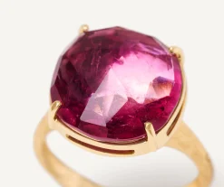 Rings-Marco Bicego 18K Yellow Gold and Pink Tourmaline Cocktail Ring Yellowgold