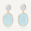 Earrings-Marco Bicego 18K Yellow Gold Aquamarine u0026 Diamond Drop Earrings Yellowgold