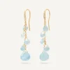 Earrings-Marco Bicego 18K Yellow Gold Aquamarine Earrings With Diamonds Yellowgold