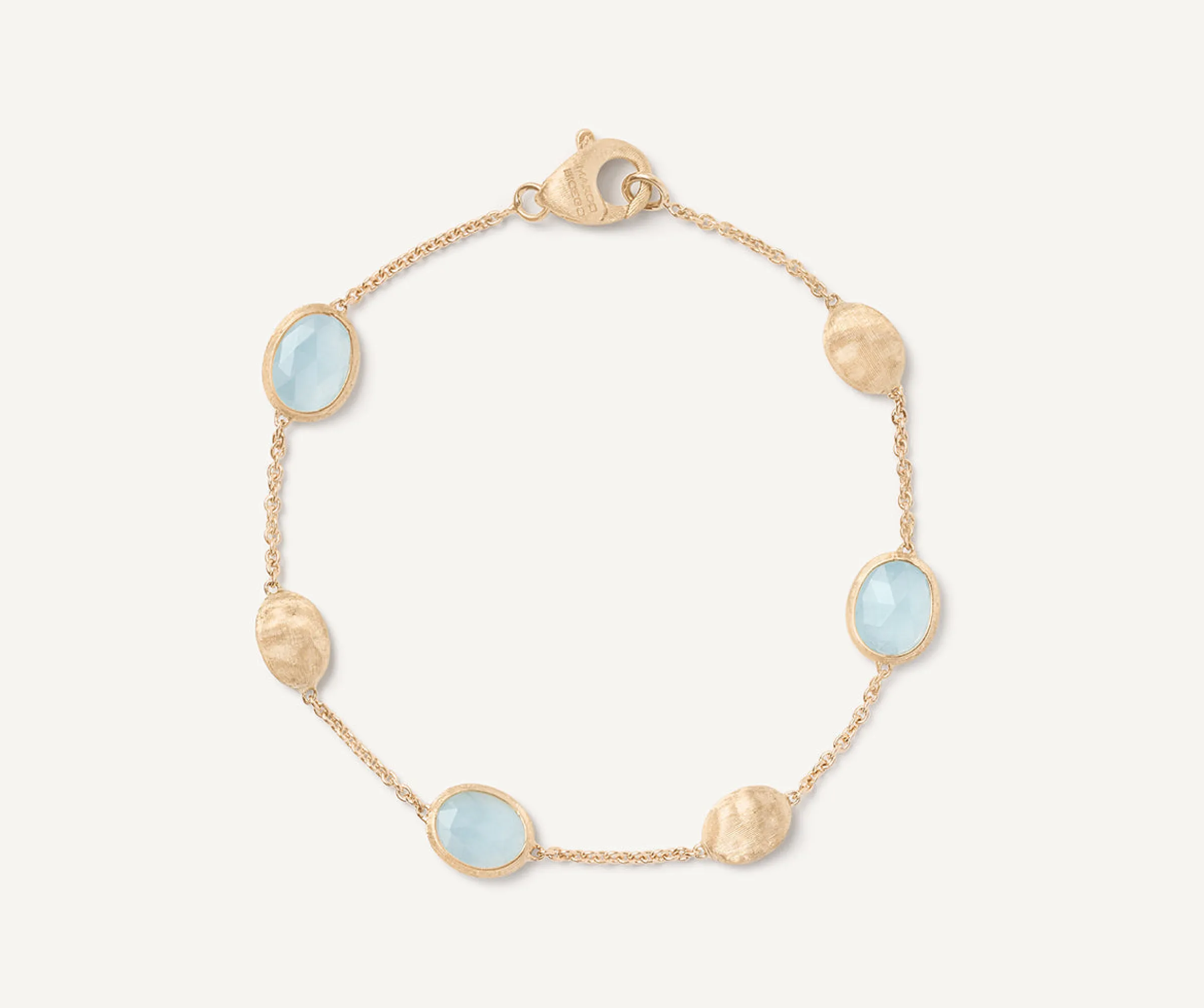 Bracelets-Marco Bicego 18K Yellow Gold Aquamarine u0026 Gold Bracelet Yellowgold
