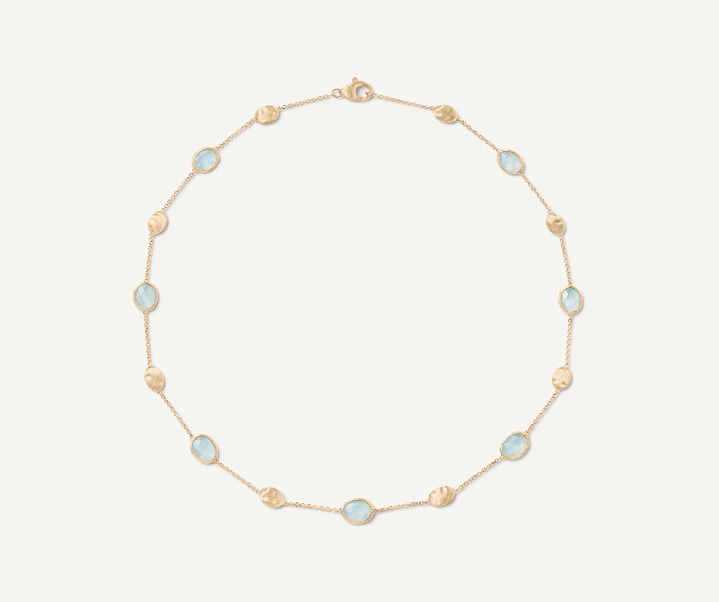 Necklaces-Marco Bicego 18K Yellow Gold Aquamarine u0026 Gold Necklace Yellowgold