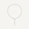 Necklaces-Marco Bicego 18K Yellow Gold Aquamarine Lariat Necklace Yellowgold