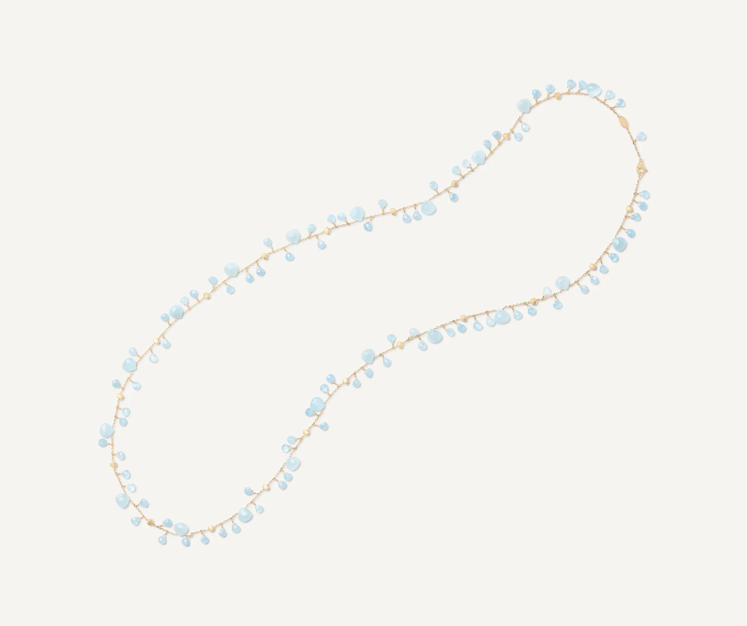 Necklaces-Marco Bicego 18K Yellow Gold Aquamarine Long Necklace Yellowgold