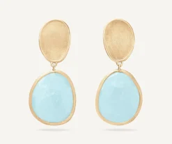 Earrings-Marco Bicego 18K Yellow Gold Aquamarine Drop Earrings Yellowgold