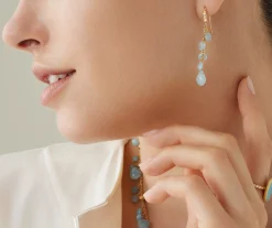 Earrings-Marco Bicego 18K Yellow Gold Aquamarine Earrings With Diamonds Yellowgold