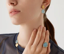 Earrings-Marco Bicego 18K Yellow Gold Aquamarine Drop Earrings Yellowgold
