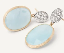 Earrings-Marco Bicego 18K Yellow Gold Aquamarine u0026 Diamond Drop Earrings Yellowgold