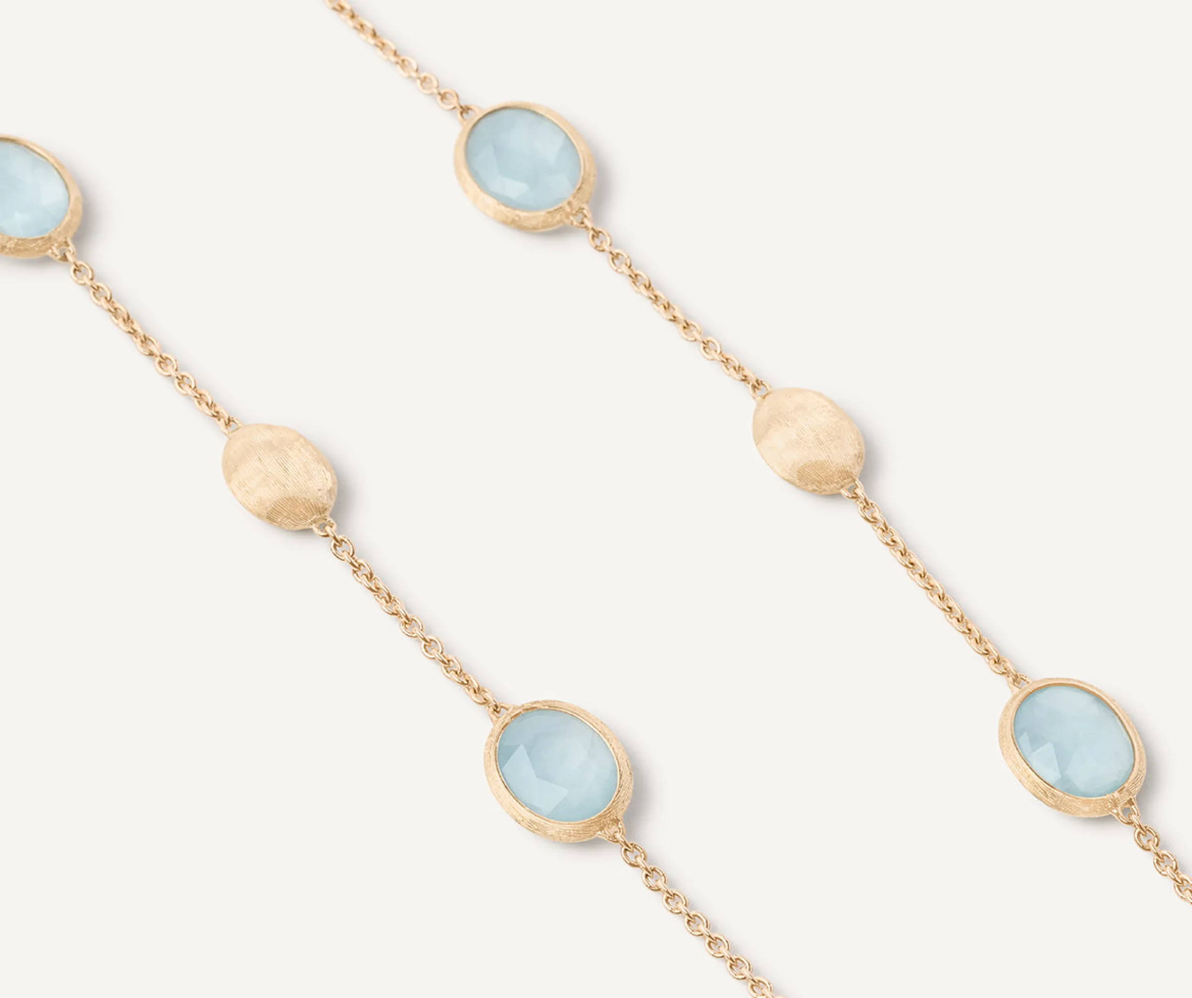 Necklaces-Marco Bicego 18K Yellow Gold Aquamarine u0026 Gold Necklace Yellowgold