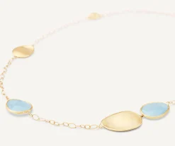 Necklaces-Marco Bicego 18K Yellow Gold Aquamarine Necklace Yellowgold