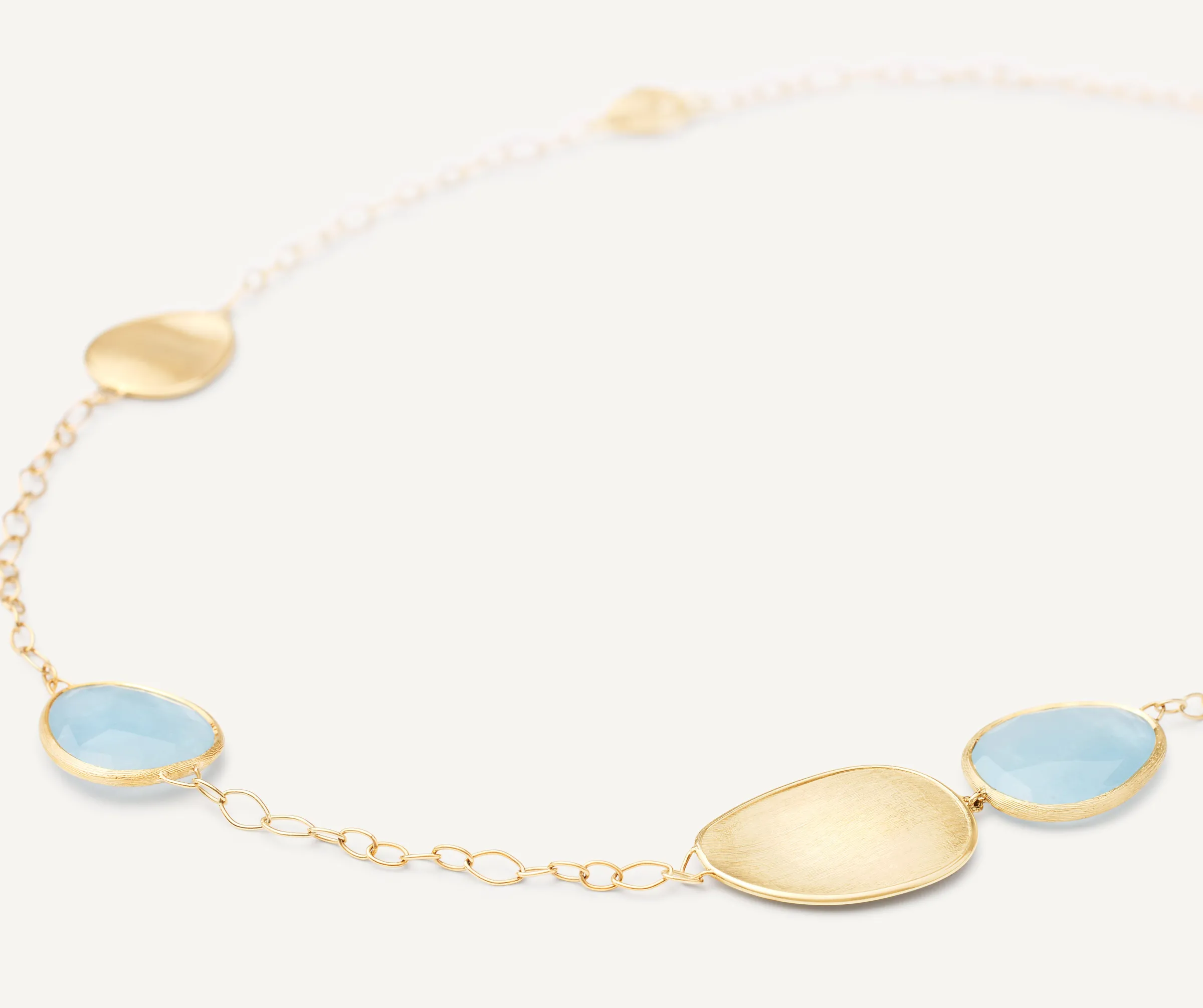 Necklaces-Marco Bicego 18K Yellow Gold Aquamarine Necklace Yellowgold