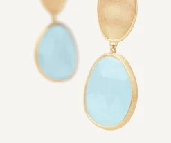 Earrings-Marco Bicego 18K Yellow Gold Aquamarine Drop Earrings Yellowgold