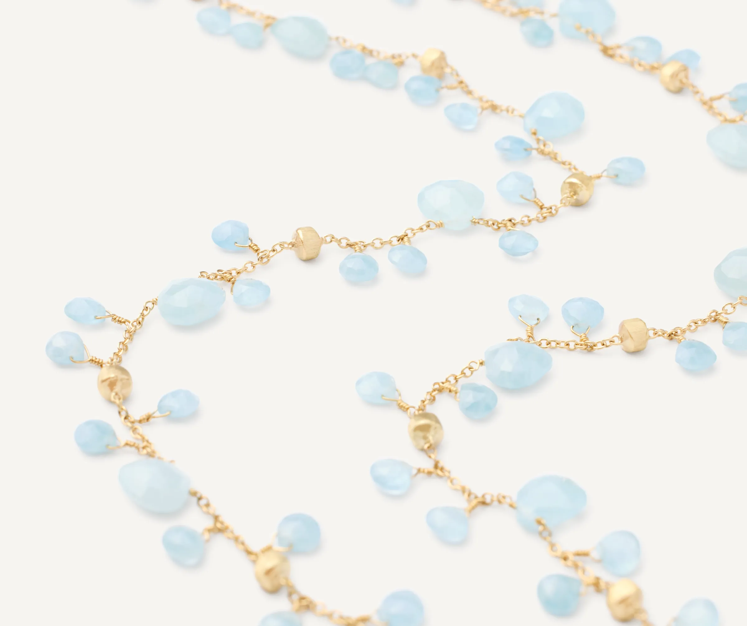 Necklaces-Marco Bicego 18K Yellow Gold Aquamarine Long Necklace Yellowgold