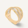 Rings-Marco Bicego 18K Yellow Gold 5-Band Coil Ring With Diamonds Yellowgold