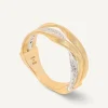 Rings-Marco Bicego 18K Yellow Gold 3-Band Coil Ring With Diamonds Yellowgold