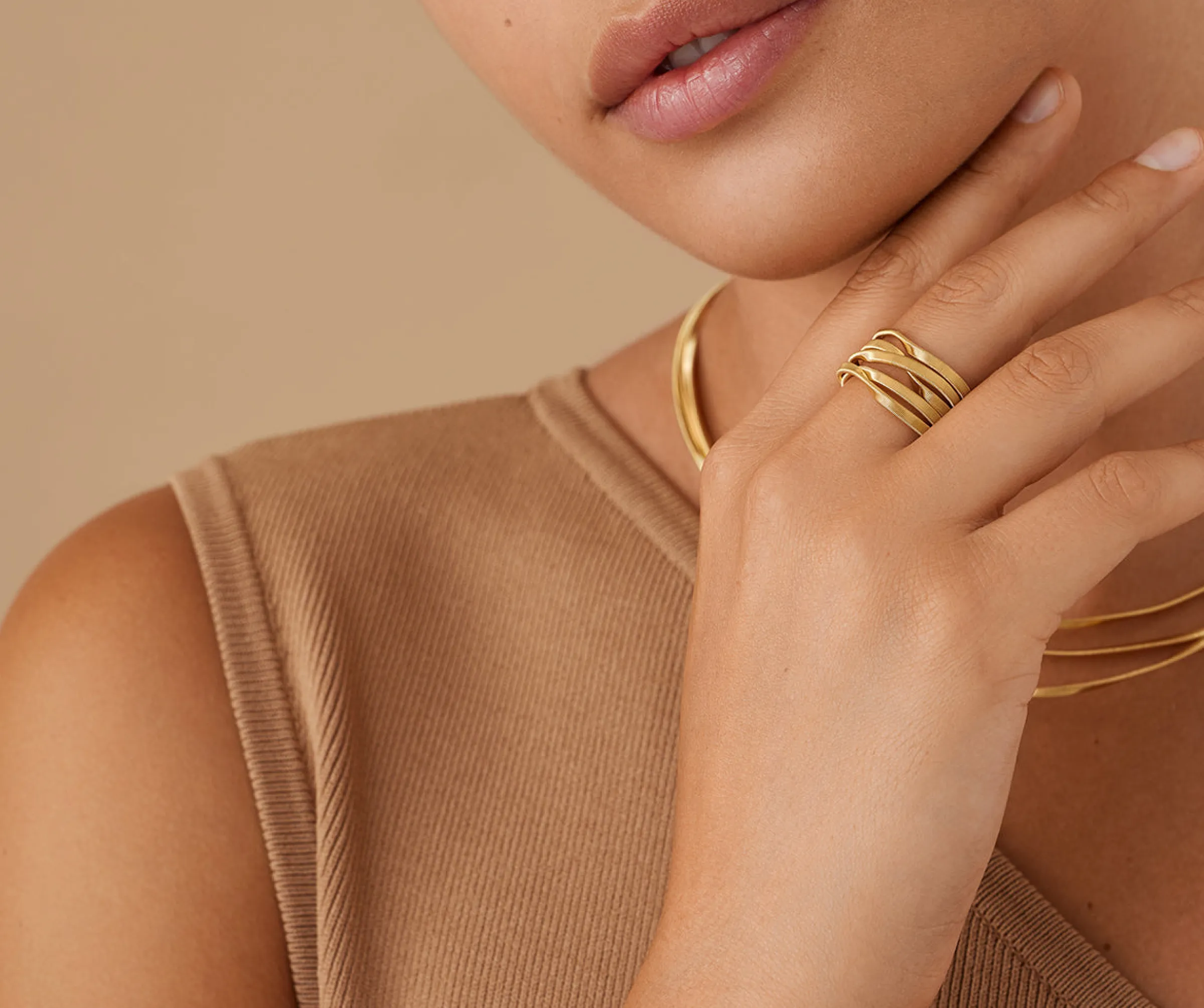 Rings-Marco Bicego 18K Yellow Gold 5-Band Coil Ring Yellowgold
