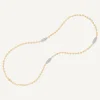 Necklaces-Marco Bicego 18K Yellow Gold Bead Long Necklace With Diamond Elements Yellowgold