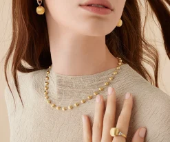 Necklaces-Marco Bicego 18K Yellow Gold Bead Necklace Yellowgold