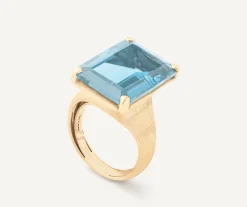 Rings-Marco Bicego 18K Yellow Gold Blue Topaz Cocktail Ring Yellowgold