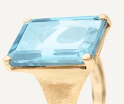Rings-Marco Bicego 18K Yellow Gold Blue Topaz Cocktail Ring Yellowgold