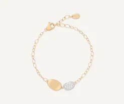 Bracelets-Marco Bicego 18K Yellow Gold Bracelet with Mini-Pavé Station Yellowgold