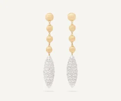 Earrings-Marco Bicego 18K Yellow Gold Chandelier Earrings With Diamonds Yellowgold