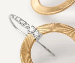 Earrings-Marco Bicego 18K Yellow Gold Circular Drop Earrings With Diamonds Yellowgold