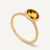 Rings-Marco Bicego 18K Yellow Gold Citrine Ring with Diamond Pavé Shank YellowGold