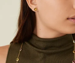 Earrings-Marco Bicego 18K Yellow Gold Citrine Stud Earrings YellowGold