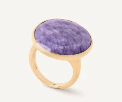 Rings-Marco Bicego 18K Yellow Gold Cocktail Ring With Charoite Yellowgold