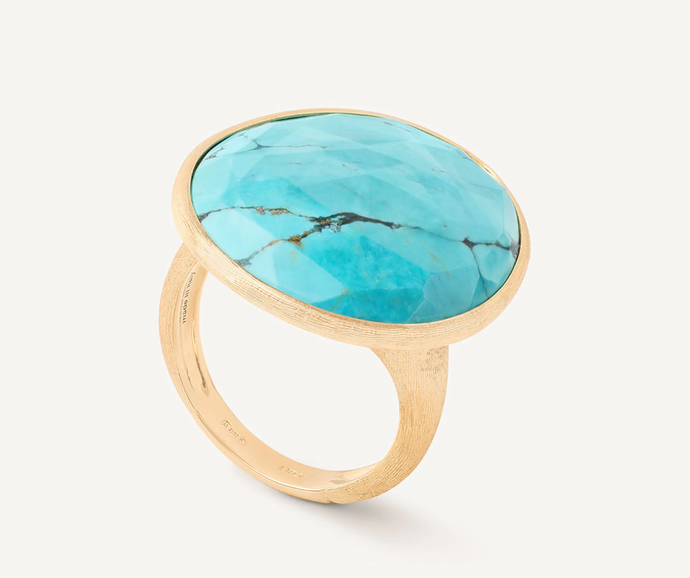 Rings-Marco Bicego 18K Yellow Gold Cocktail Ring With Turquoise Yellowgold