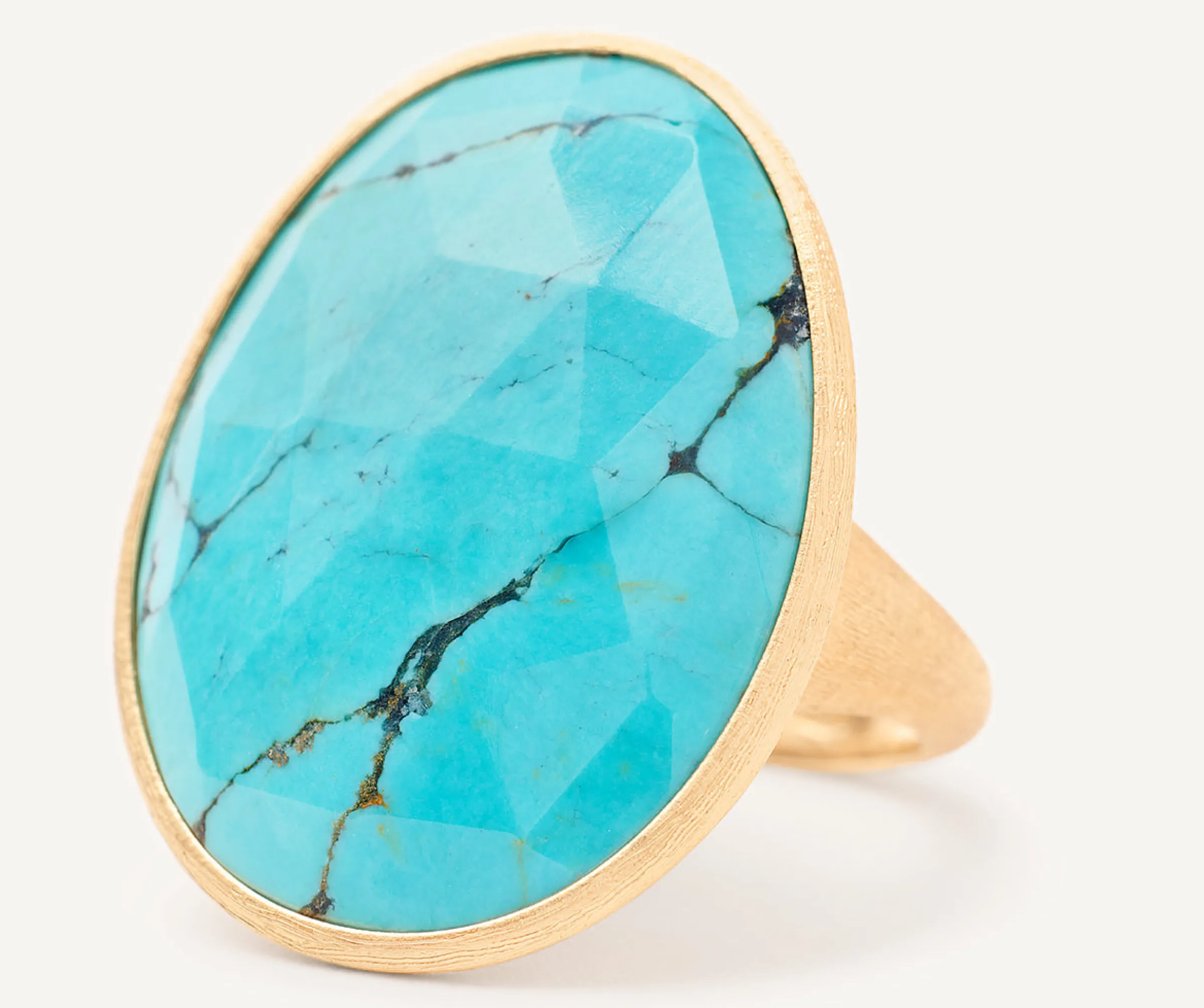 Rings-Marco Bicego 18K Yellow Gold Cocktail Ring With Turquoise Yellowgold