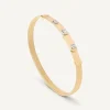 Bracelets-Marco Bicego 18K Yellow Gold Coil and Diamond Bangle Bracelet, Thin Yellowgold
