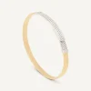 Bracelets-Marco Bicego 18K Yellow Gold Coil and Diamond Pavé Bangle Bracelet, Thin Yellowgold