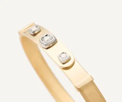 Bracelets-Marco Bicego 18K Yellow Gold Coil and Diamond Bangle Bracelet, Large Width Yellowgold
