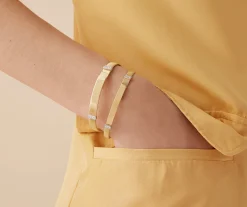 Bracelets-Marco Bicego 18K Yellow Gold Coil Bangle Bracelet With Diamond Pavé, Thin Yellowgold