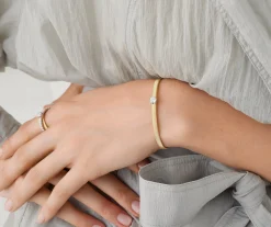 Bracelets-Marco Bicego 18K Yellow Gold Coil Bangle Bracelet With Cushion-Cut Diamond Yellowgold